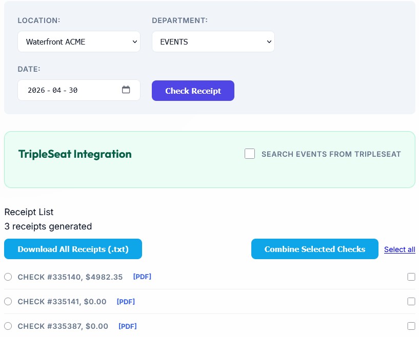 Choose Location & Date View