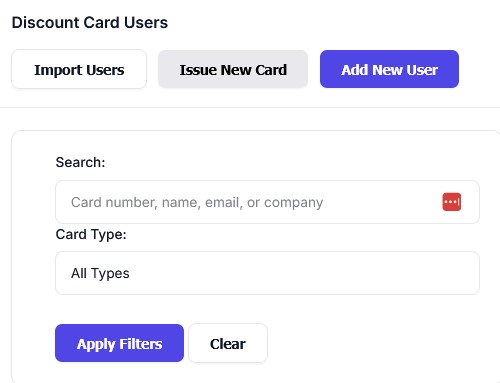 User Management Interface