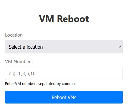 VM Reboot Interface