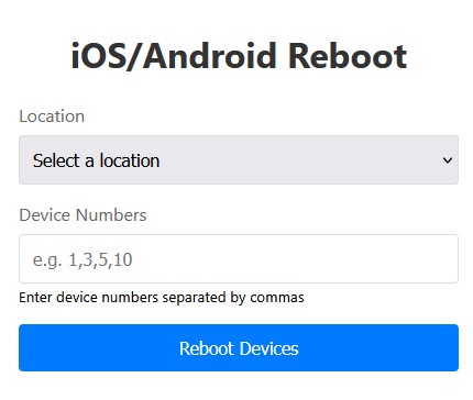 MDM Reboot Interface